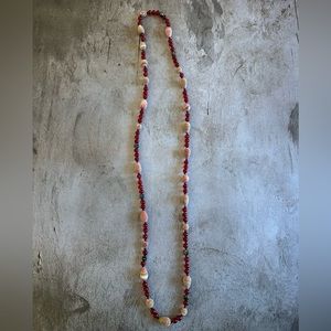 Vintage red beaded necklace